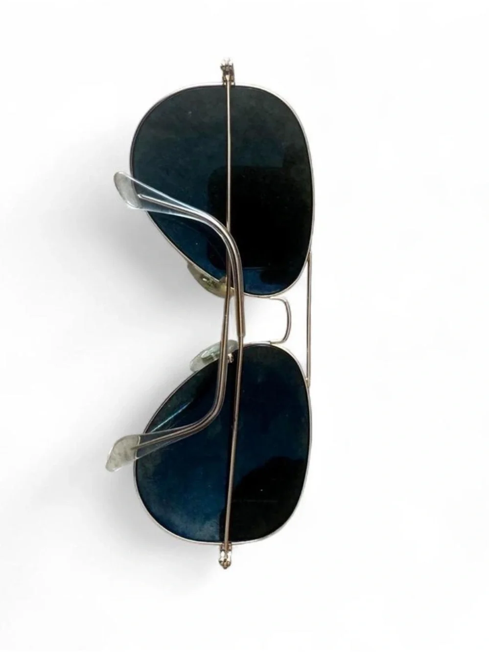 Ray-Ban Gold Frame Aviator Sunglasses with Black Lenses